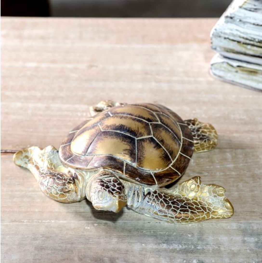 10.6" GOLD SEA TURTLE