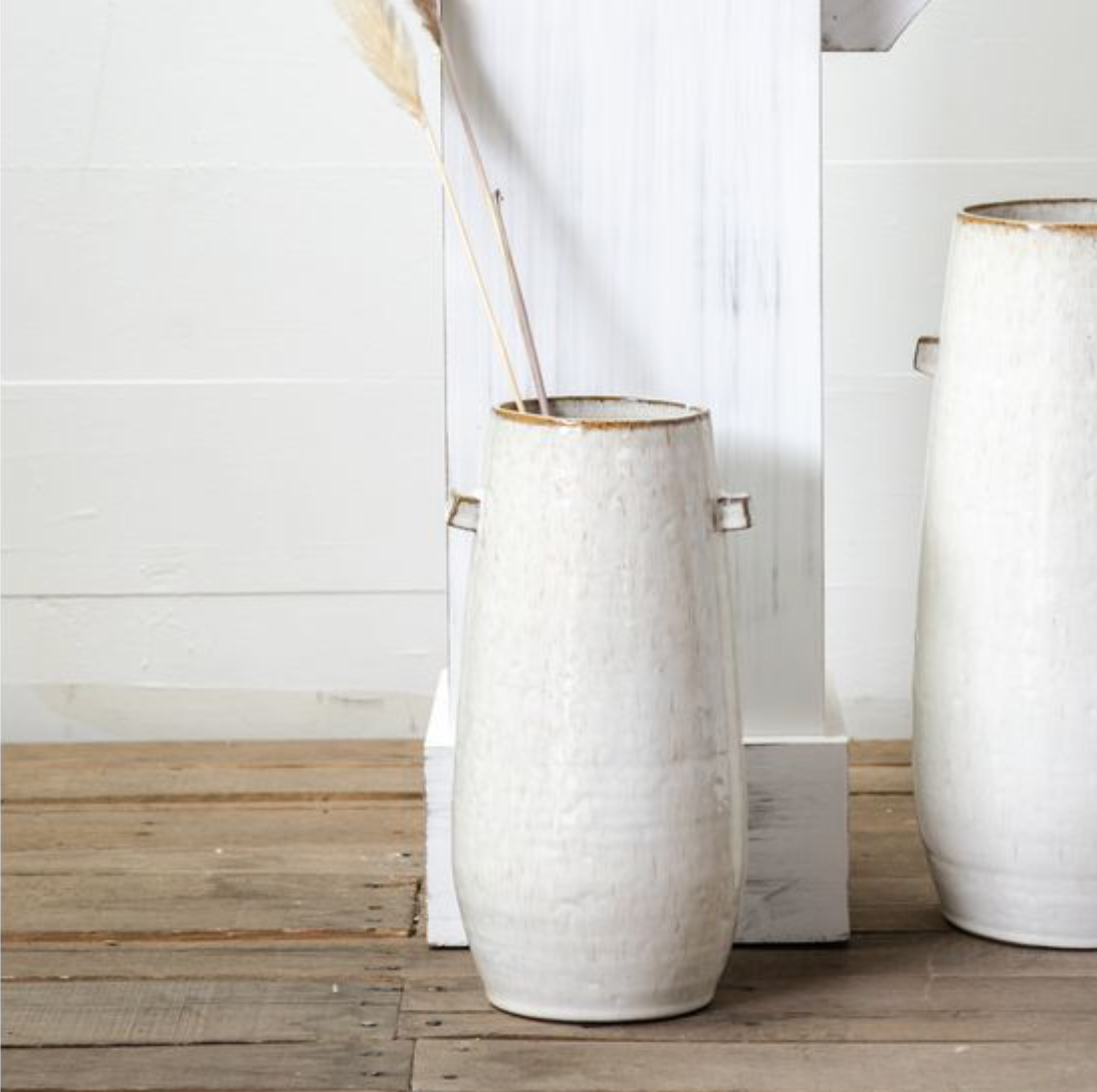 12.3" CERAMIC HANDLE VASE