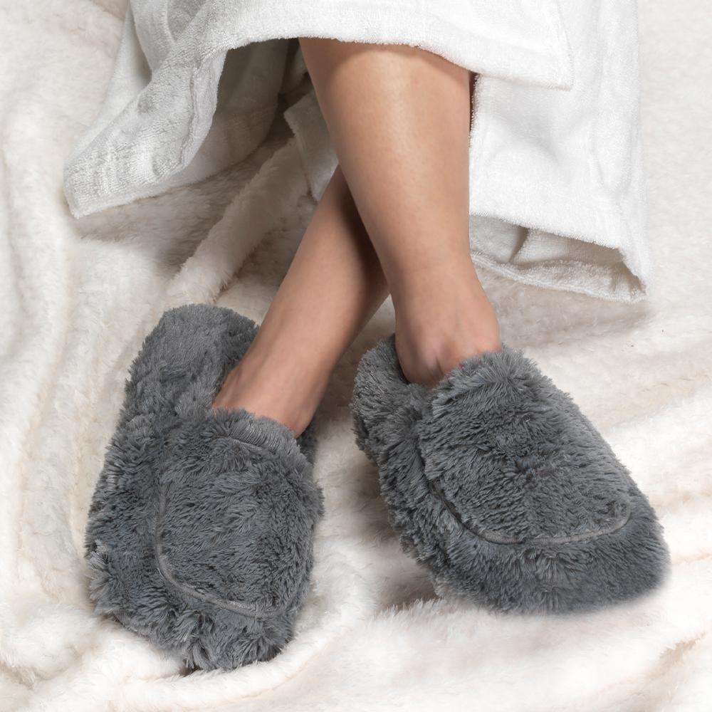 Warmies - Lavender Scented Plush - Gifts - Fall - Gray Warmies Slippers