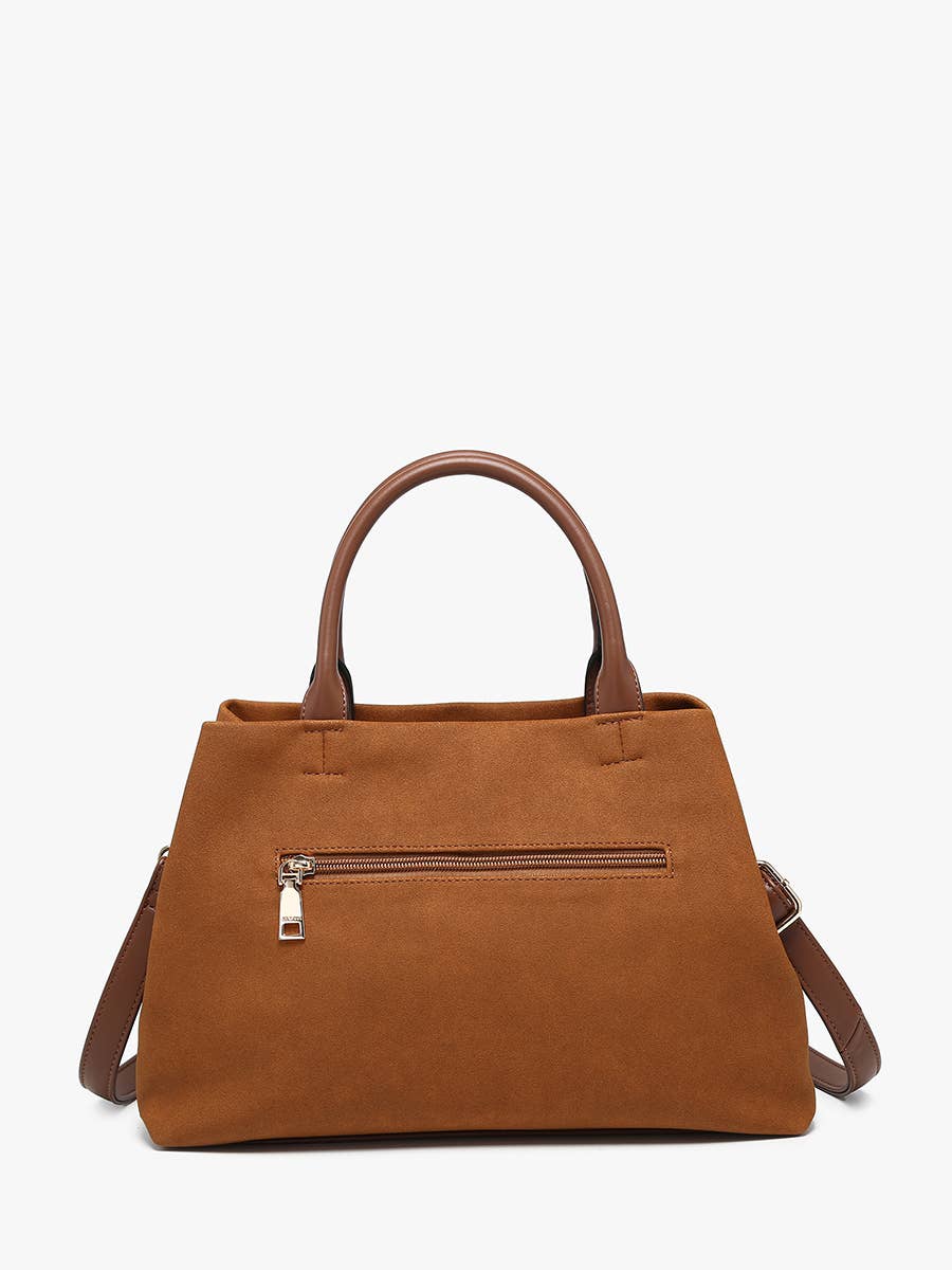 Jen & Co. - Ximena Faux Suede Satchel w/ Dual Handles | M2852