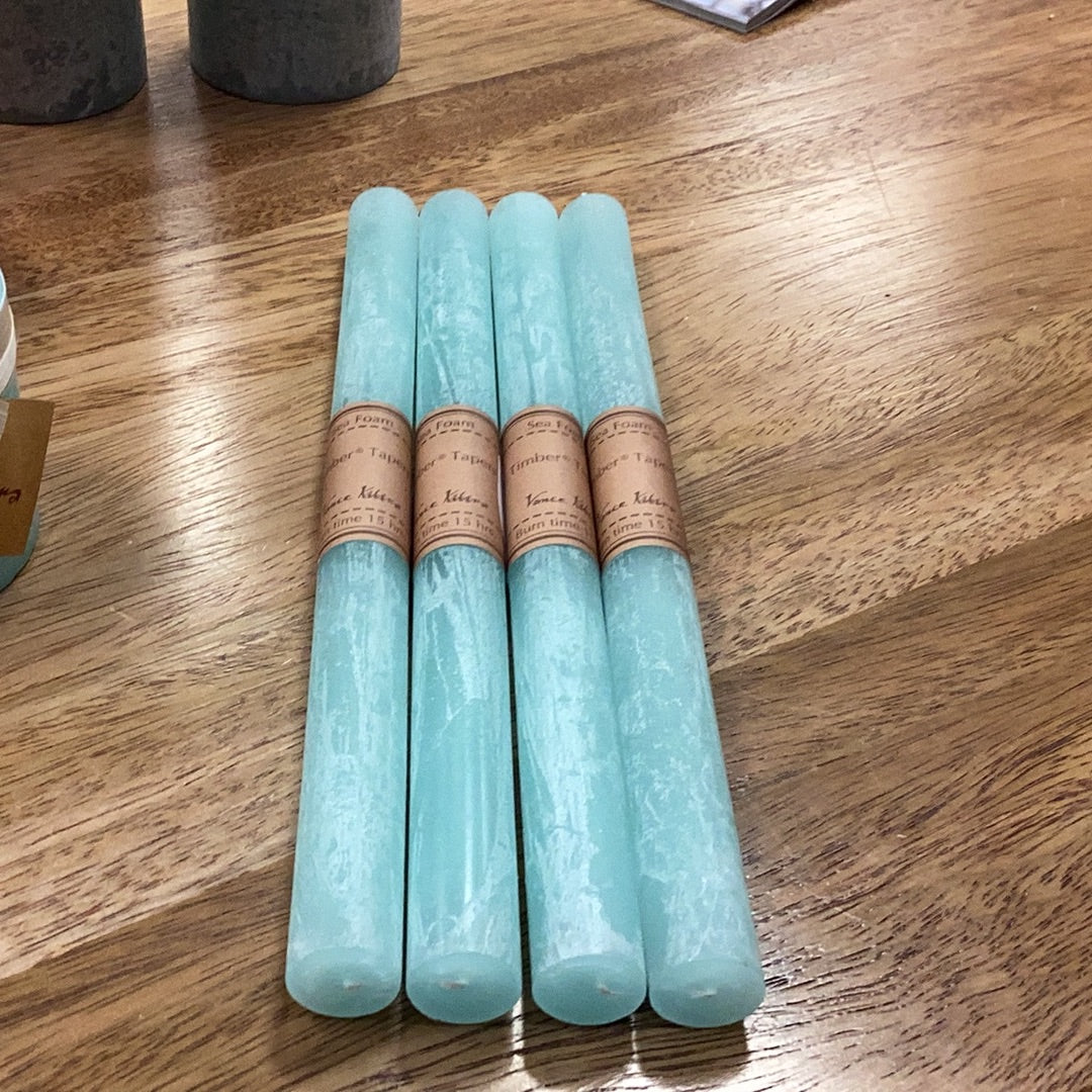 Sea Foam Taper Candle