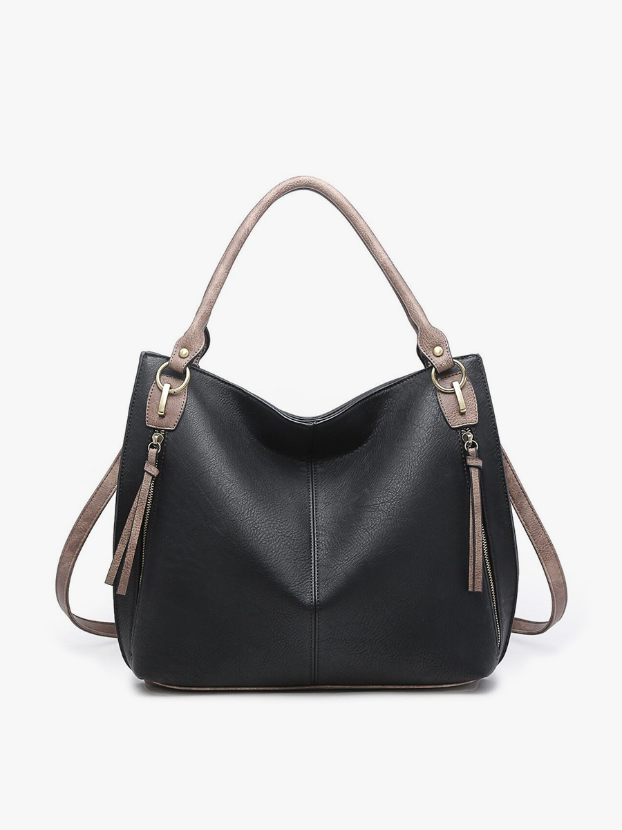 Jen & Co. - M1860DS Connar Distressed Side Pocket Tote
