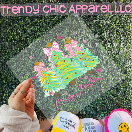 Trendy Chic Apparel LLC - Merry Christmas Tree Trio DTF Transfer