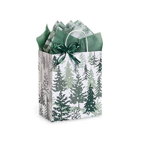 Nashville Wraps - Snowy Pine Tree Paper Christmas Gift Bags