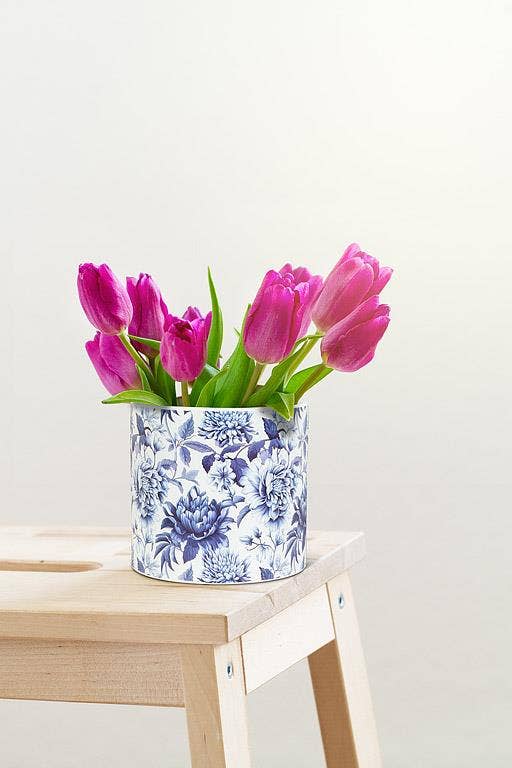 Large Chintz Print Planter-6.5"D