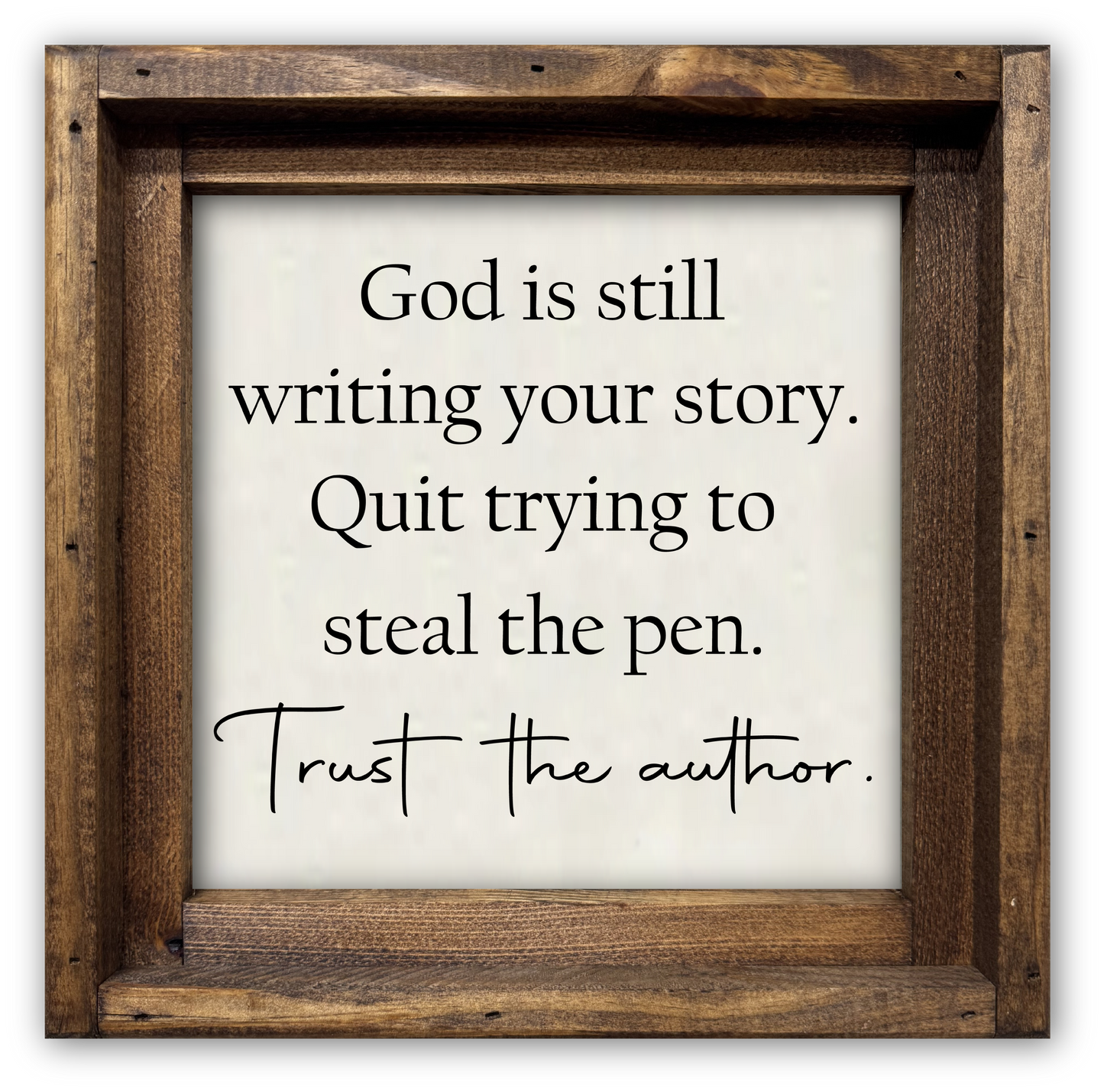 FRAMED CANVAS TRUST THE AUTHOR