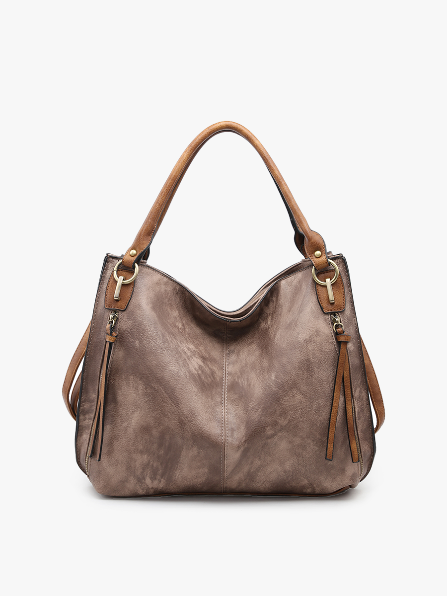 Jen & Co. - M1860DS Connar Distressed Side Pocket Tote