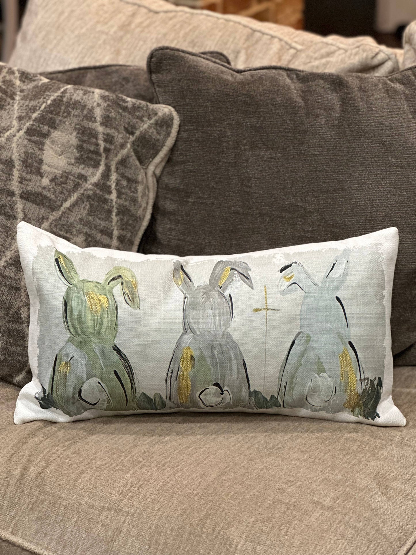 Southern Cotton Mill - GA Neutral Bunny Trio Lumbar