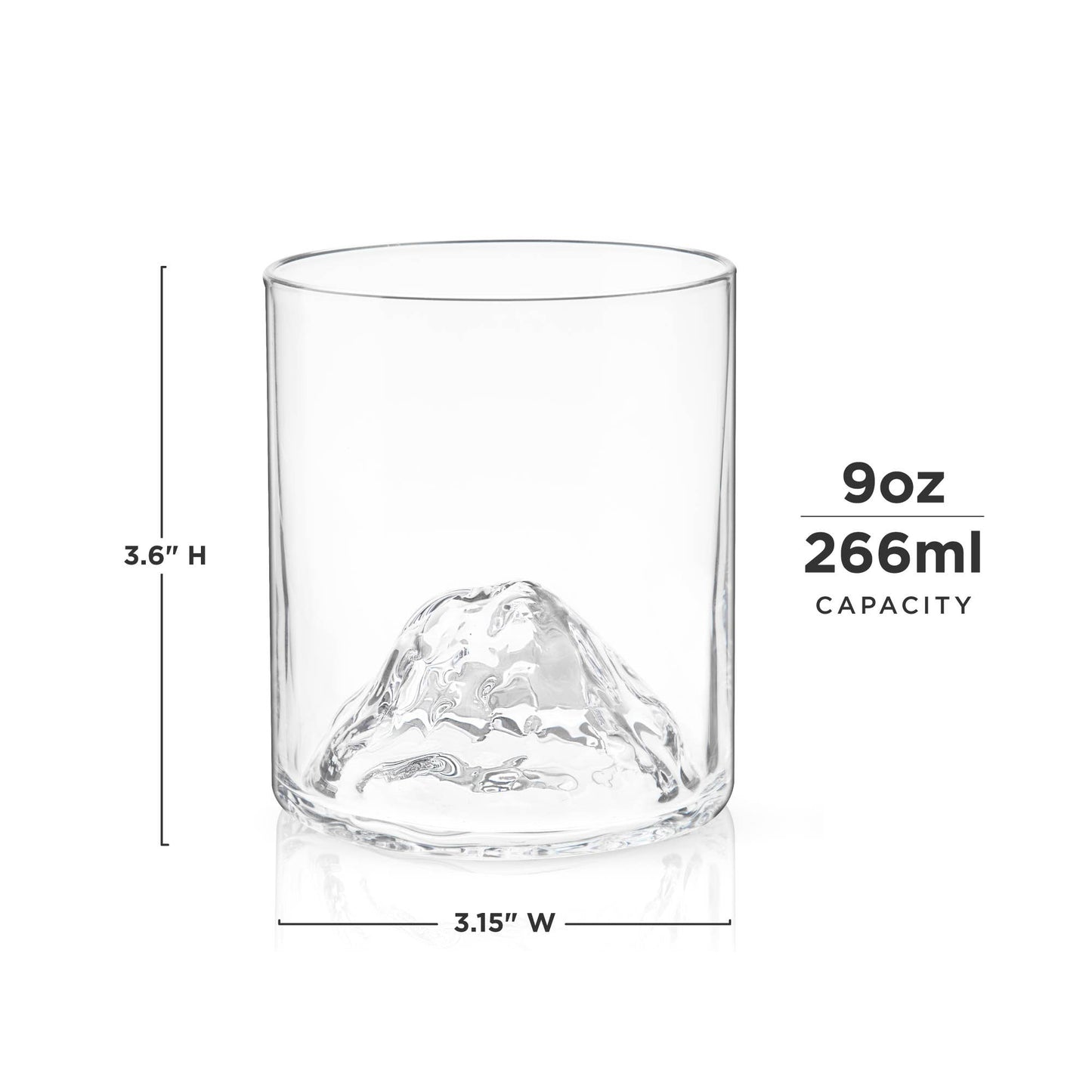 Mountain Themed Crystal Tumblers - Set of 2