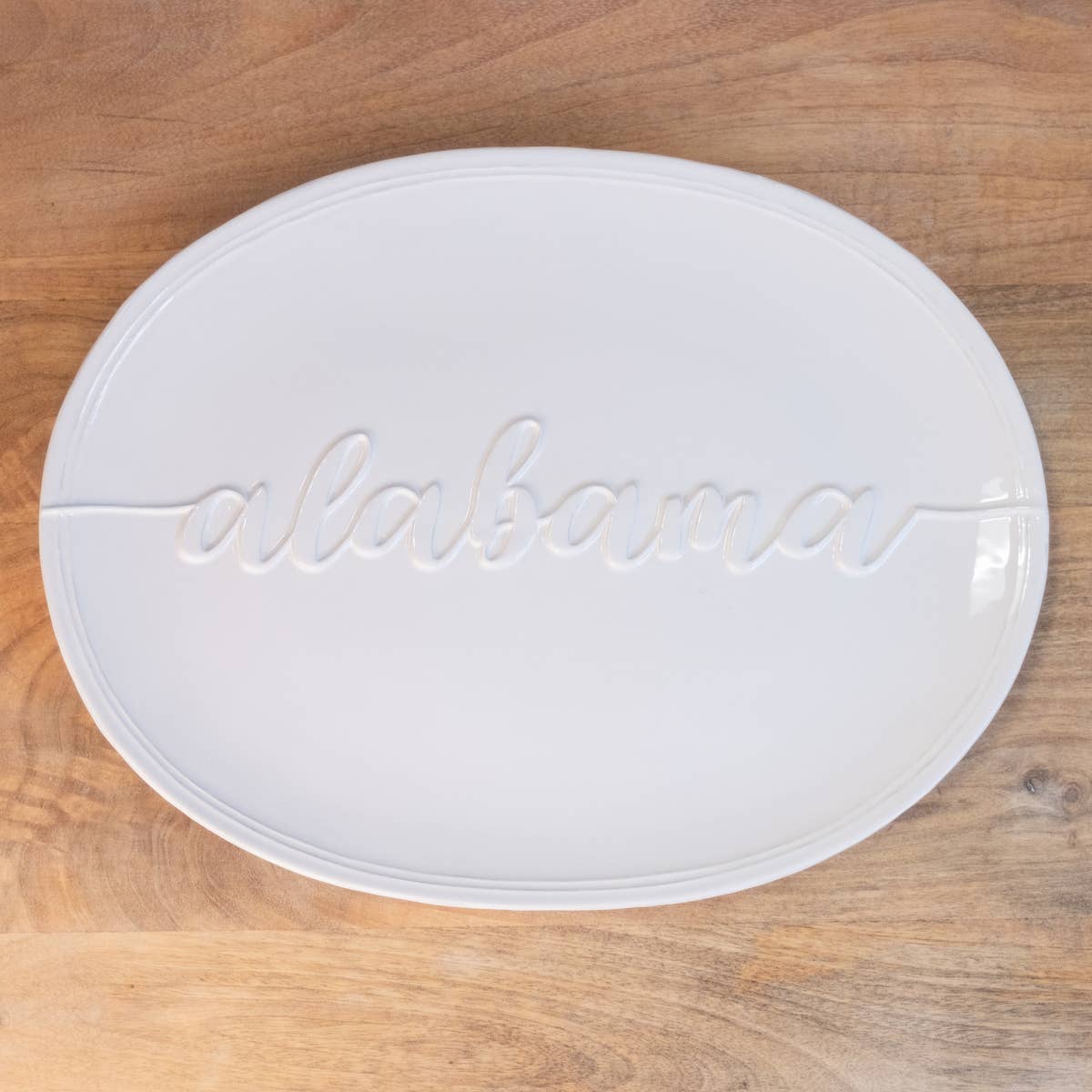 The Royal Standard - Alabama Embossed Platter White 16x12