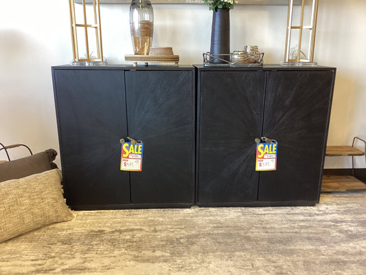 Black Acadia Wood Cabinet
