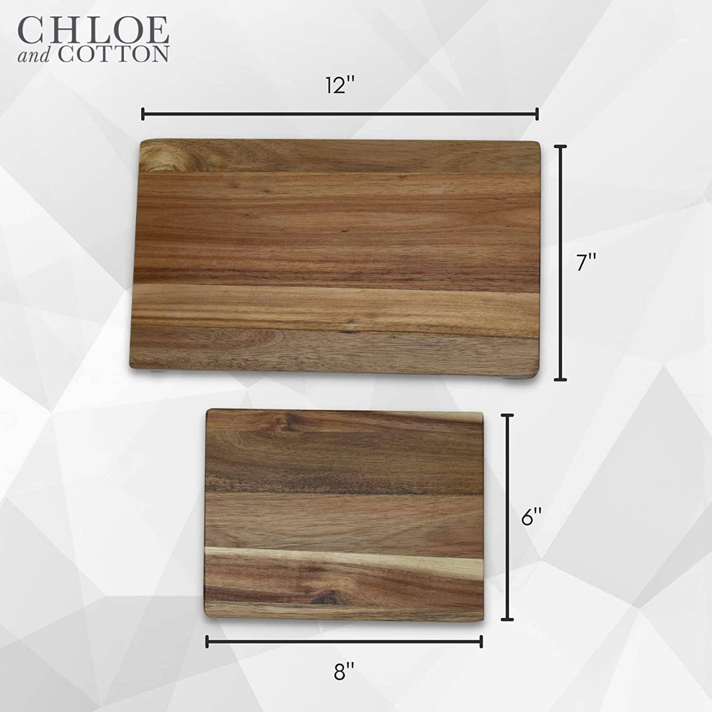 Set of 2 Rectangular Wood Pedestal Stands