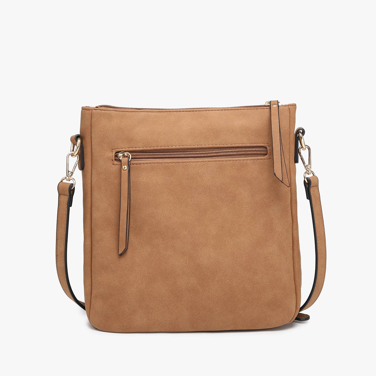 Jen & Co. - M2347 Layla Faux Suede Whipstitch Crossbody w/ Tassel