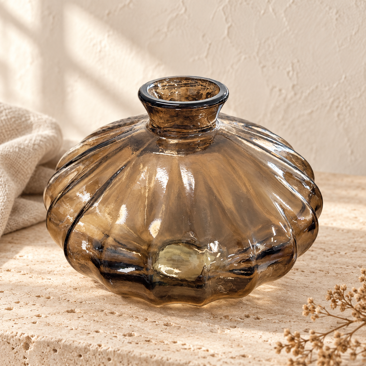 Smoky Glass Vase