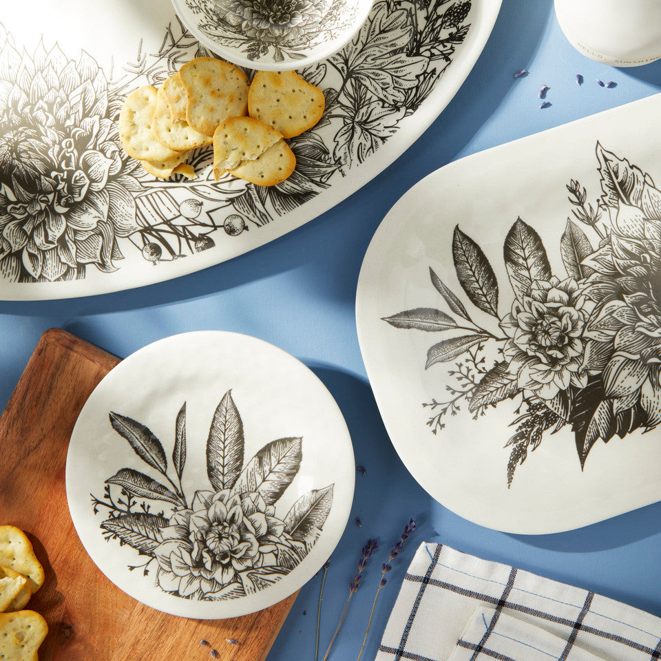 Floral Melamine Platter, 2 Options