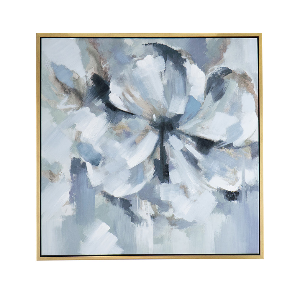 Gold Framed Botanical Painting on Canvas