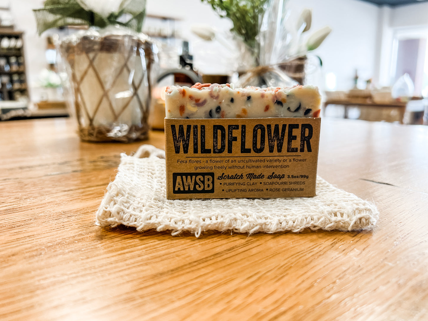 A Wild Soap Bar and Exfoliating Pouch