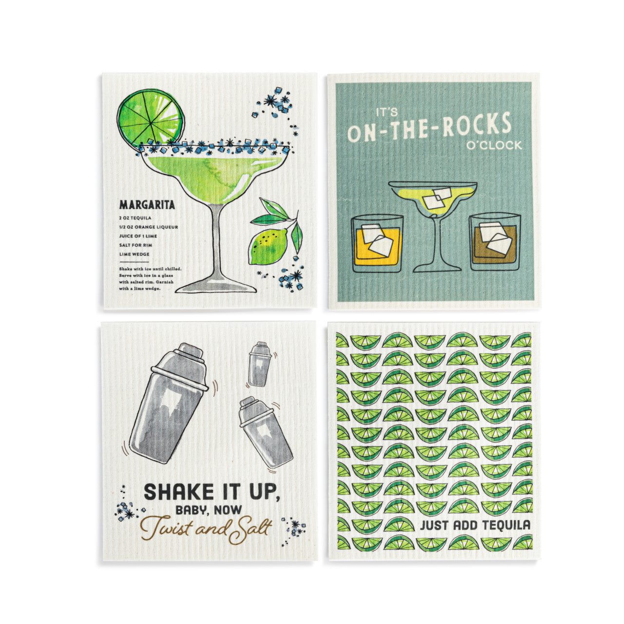 Biodegradable Dish Cloths, 4 Assorted