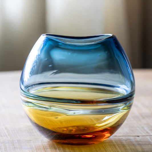 Ansen Glass Vase, Round