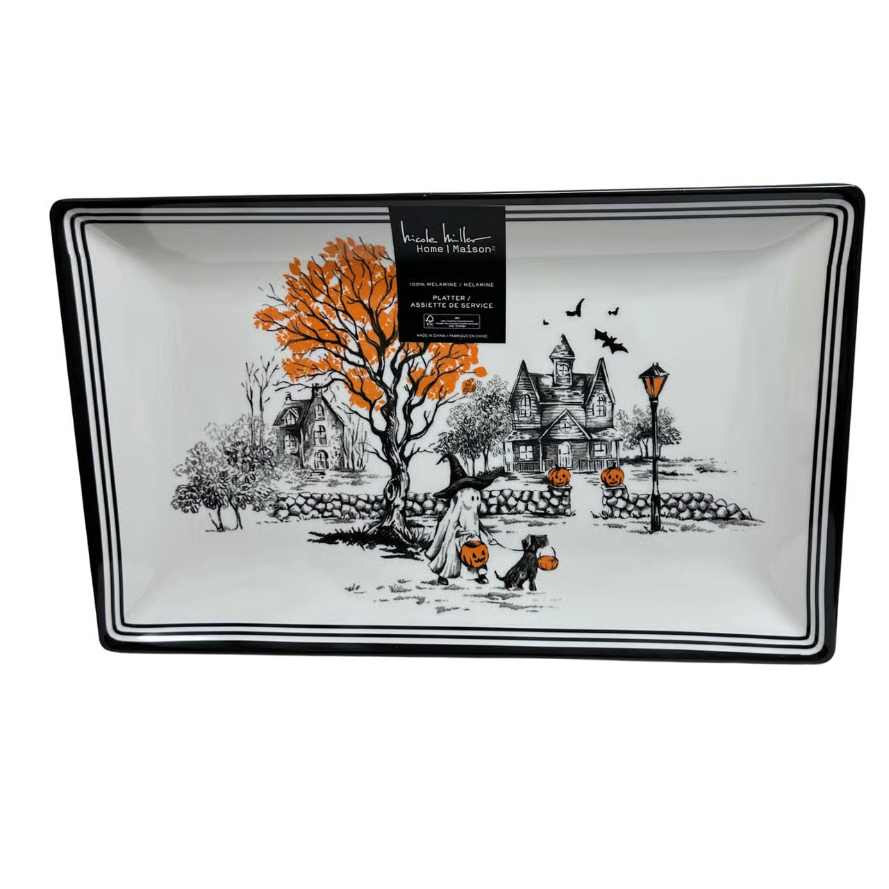 Haunted Halloween Melamine Platter