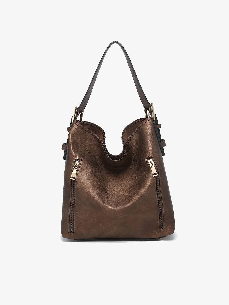 Jen & Co. - M1816A Alexa 2-in-1 Hobo Bag w/Dual Zip Compartments