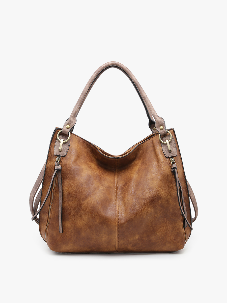 Jen & Co. - M1860DS Connar Distressed Side Pocket Tote