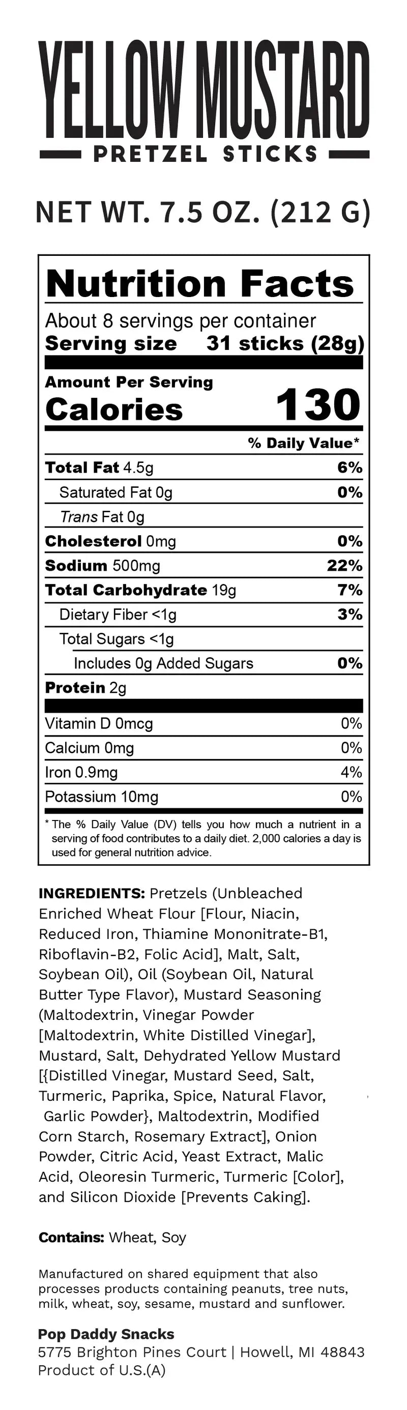 Yellow Mustard Pretzels