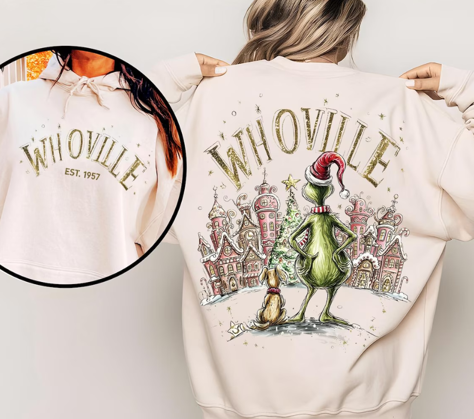 Whoville Christmas Green Guy Sweatshirt