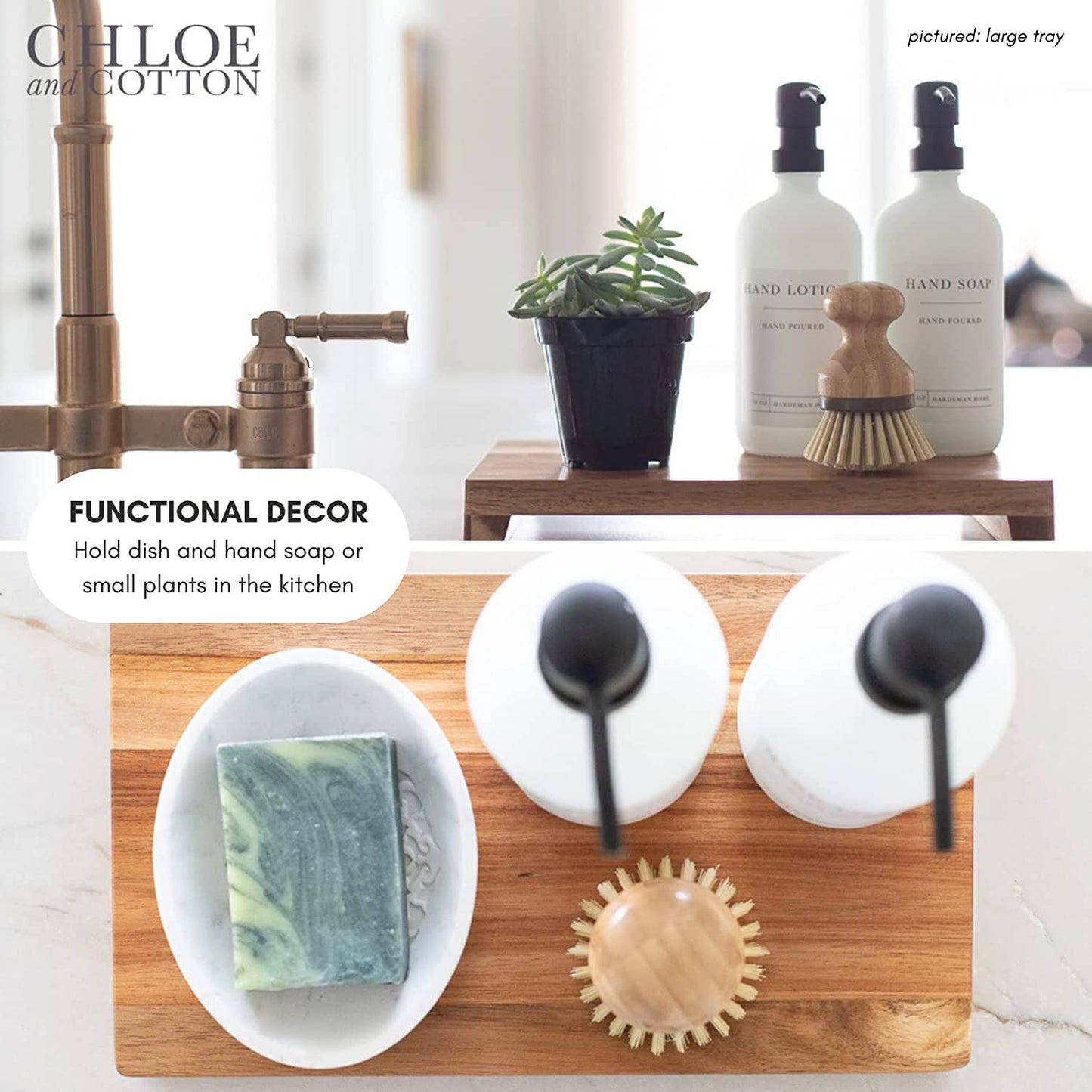 Set of 2 Rectangular Wood Pedestal Stands