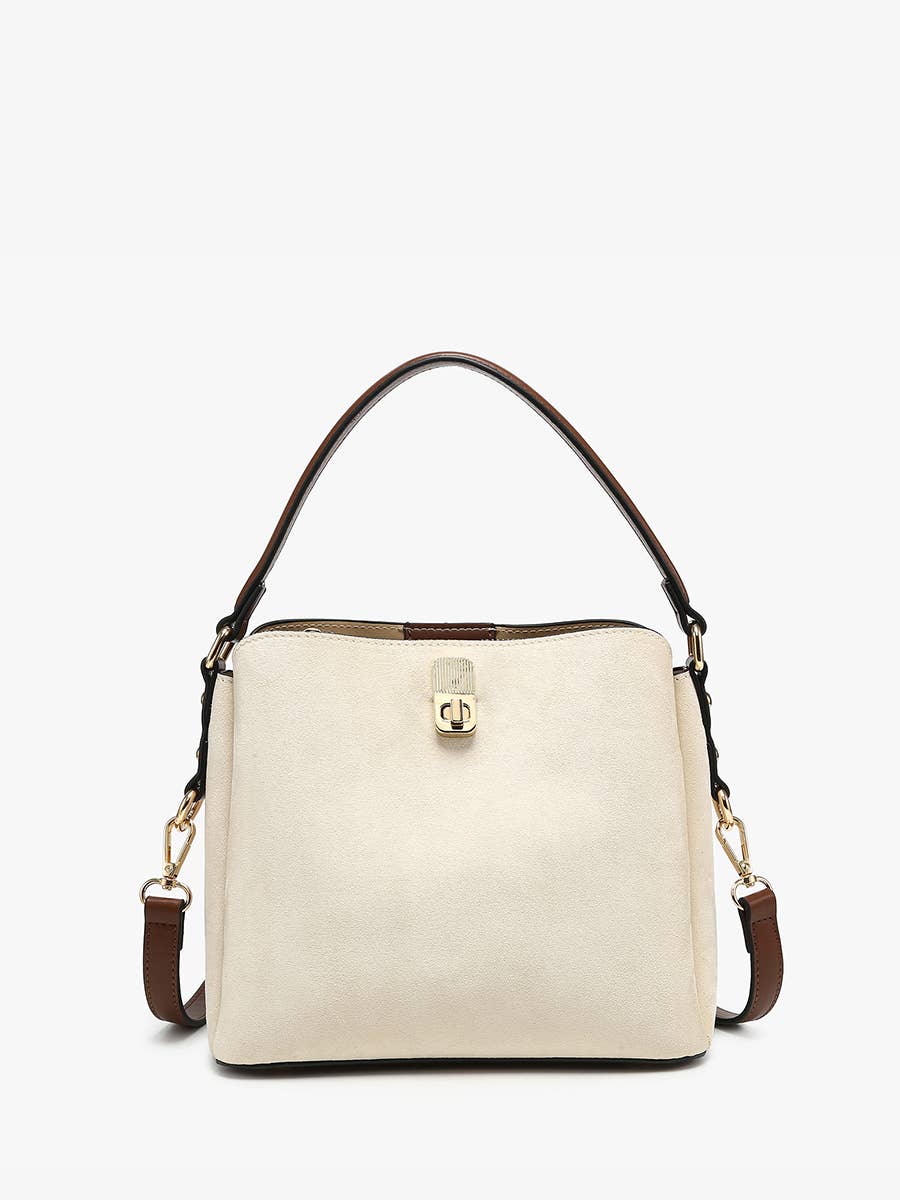 Jen & Co. - Allison Faux Suede Multi-Compartment Satchel | M2819SDE