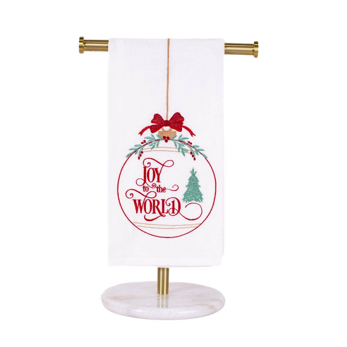 The Royal Standard - Joy to the World Classic Hand Towel White/Red/Green 20x28