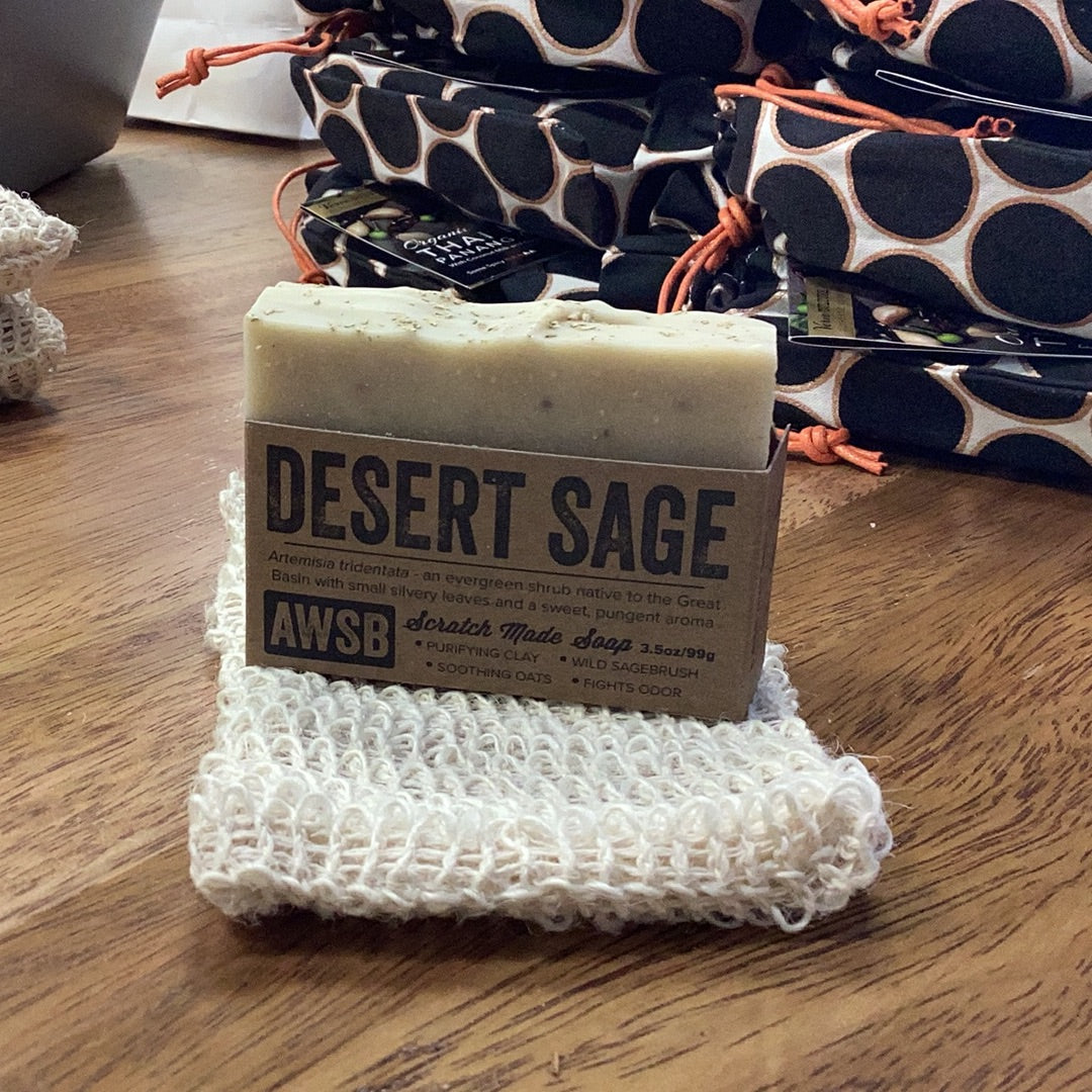 A Wild Soap Bar and Exfoliating Pouch