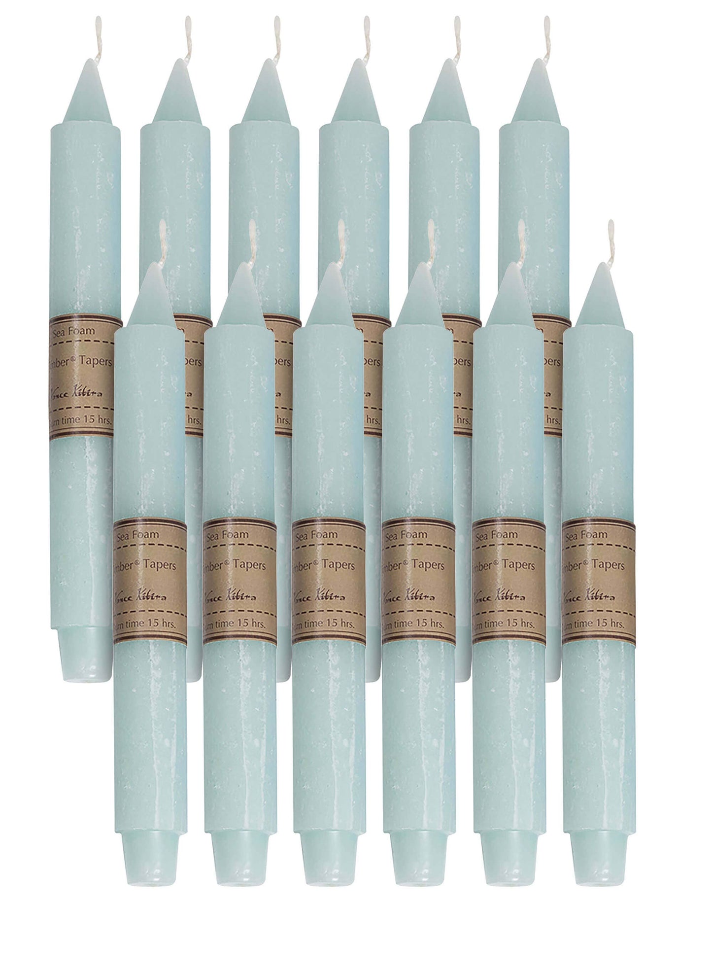 Sea Foam Timber Trunk Taper Candle