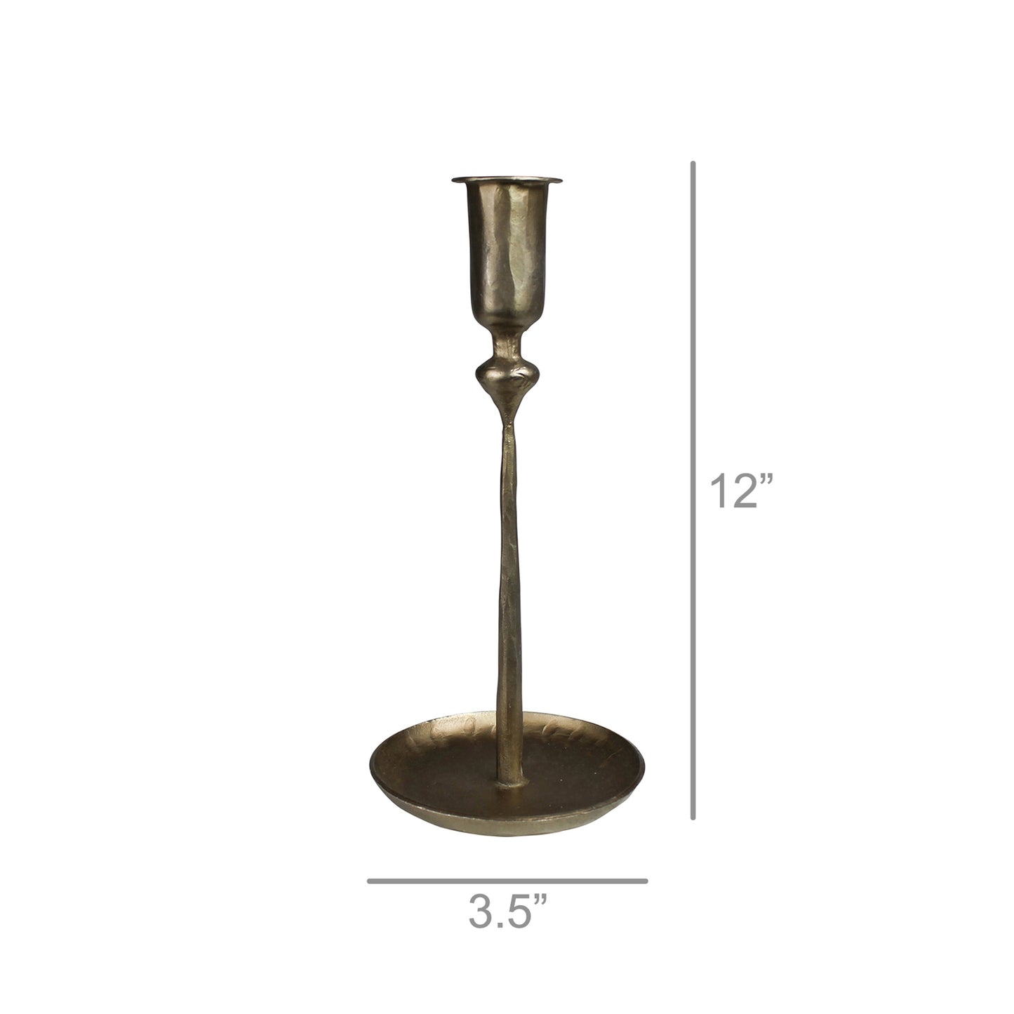 Percy Brass Candlestick, Large