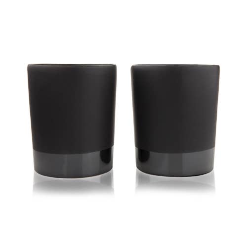 Black Stoneware Tumblers