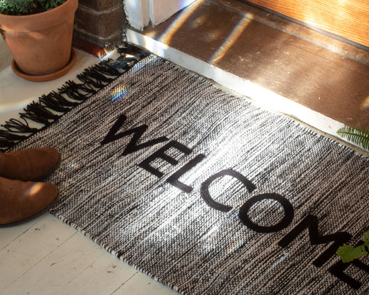 Hand Woven Outdoor Welcome Rug