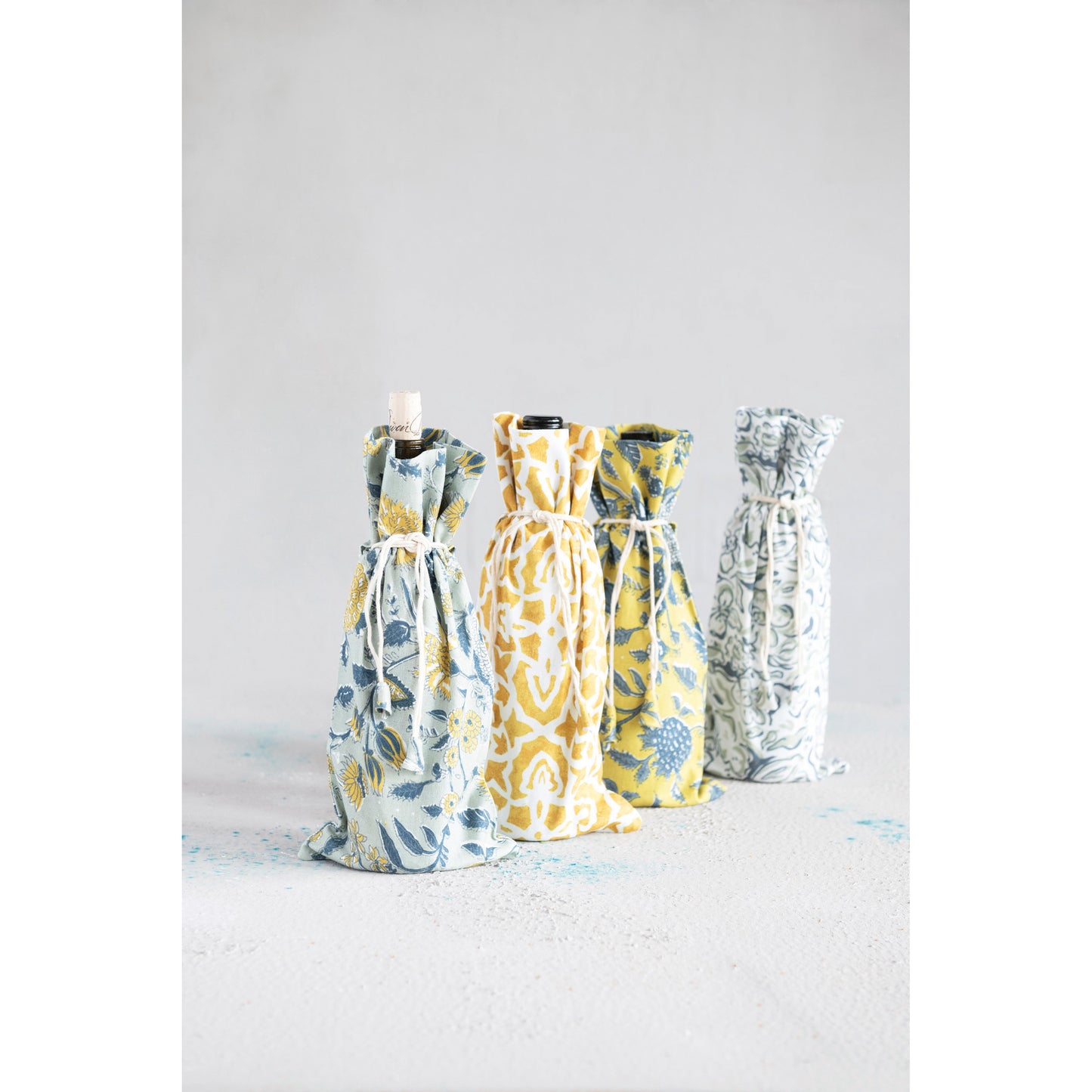 Cotton Wine Bag with Pattern