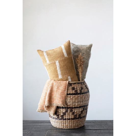 Melange Cotton Blend Lumbar Pillow