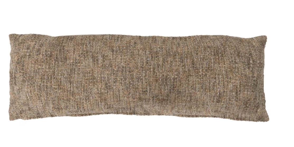 Melange Cotton Blend Lumbar Pillow
