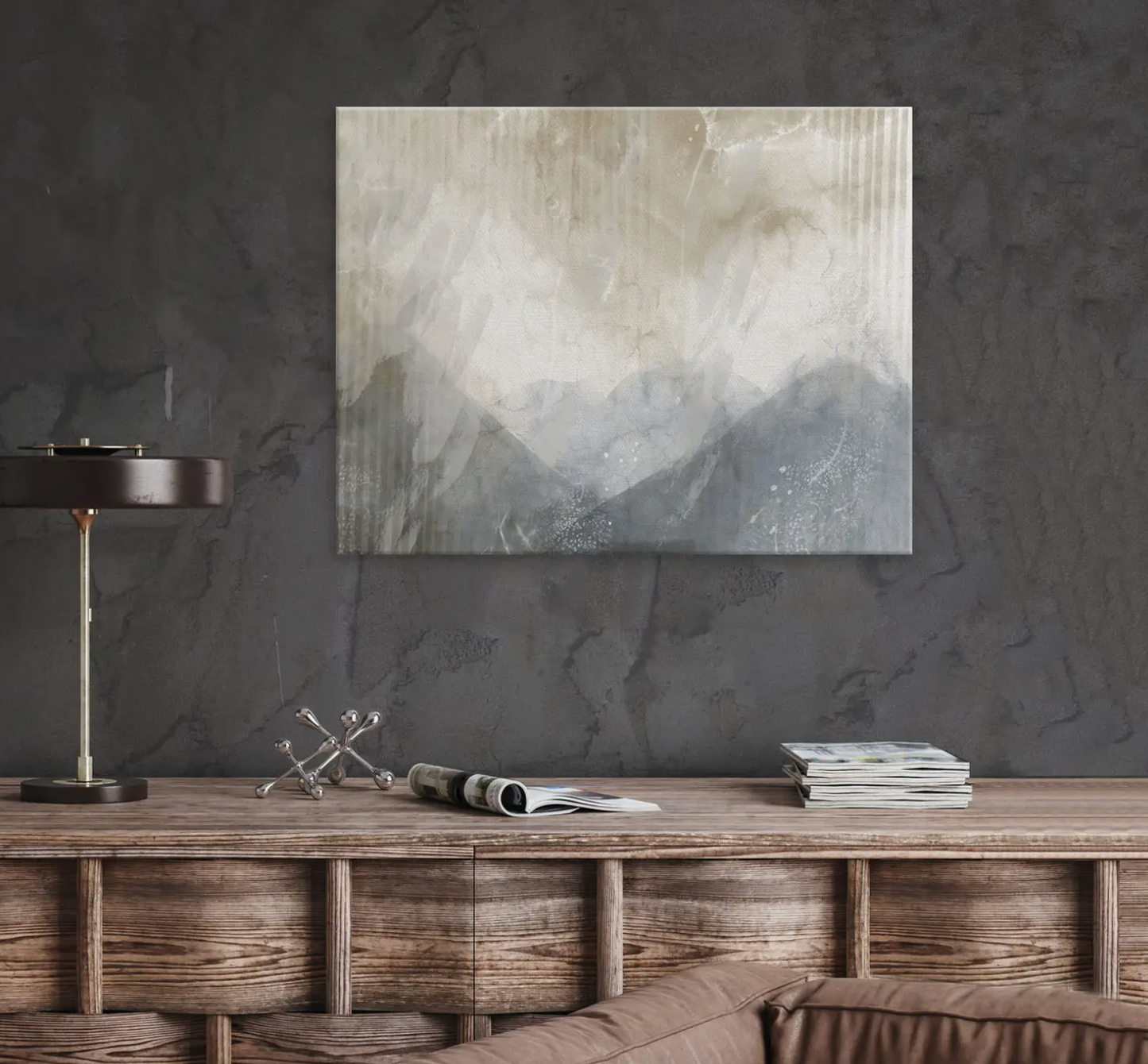 Abstract Neutral CXLIX' Canvas Wall Art