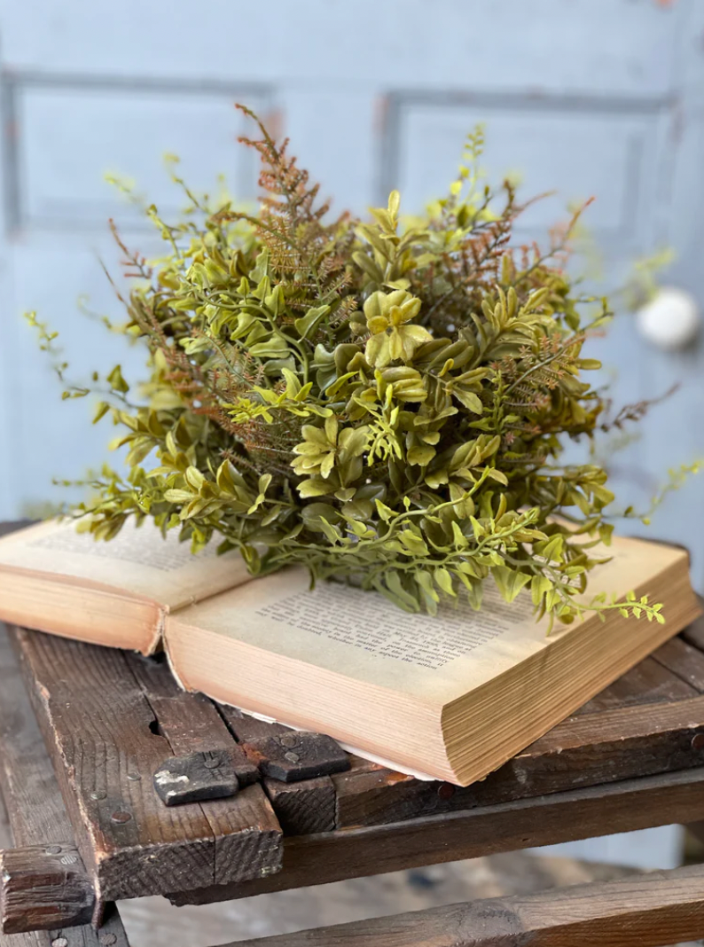 12" Bracken Fern Half Sphere