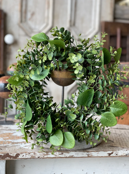 14" Ashford Eucalyptus Candle Ring