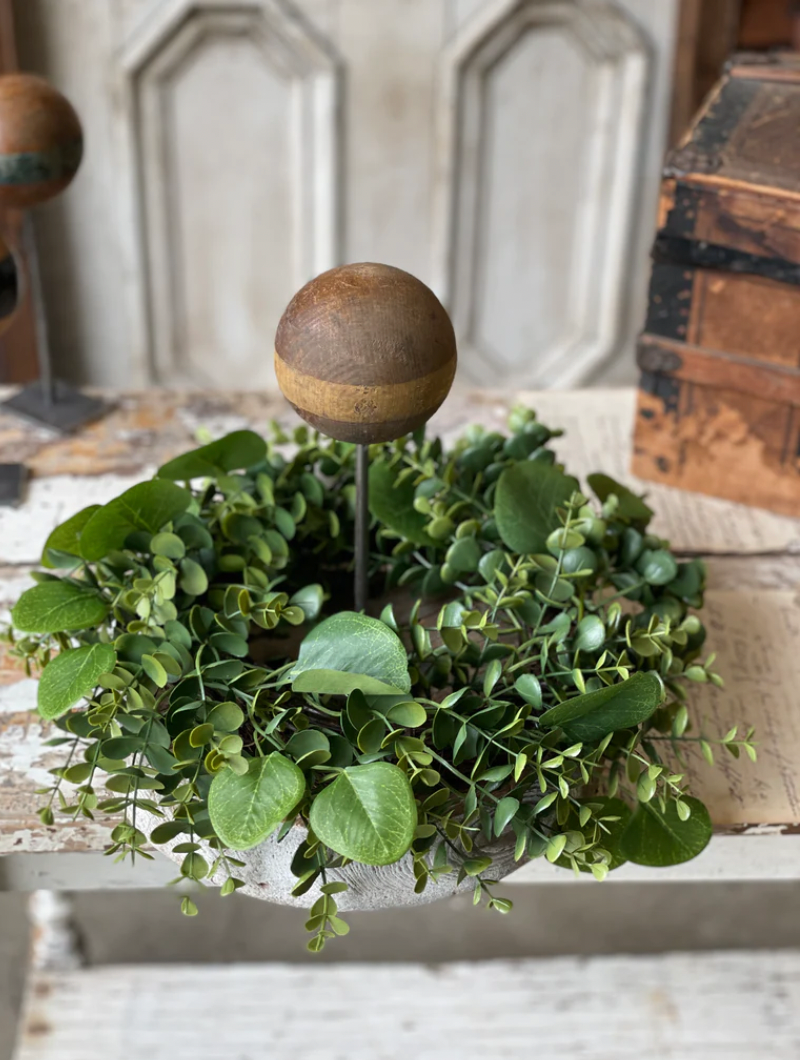 14" Ashford Eucalyptus Candle Ring