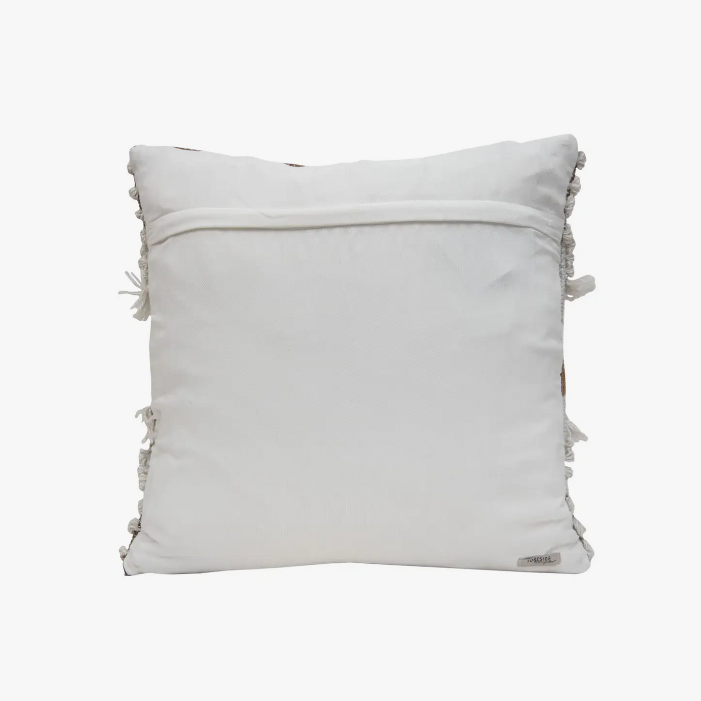 Hand Woven Daisy Pillow Brown