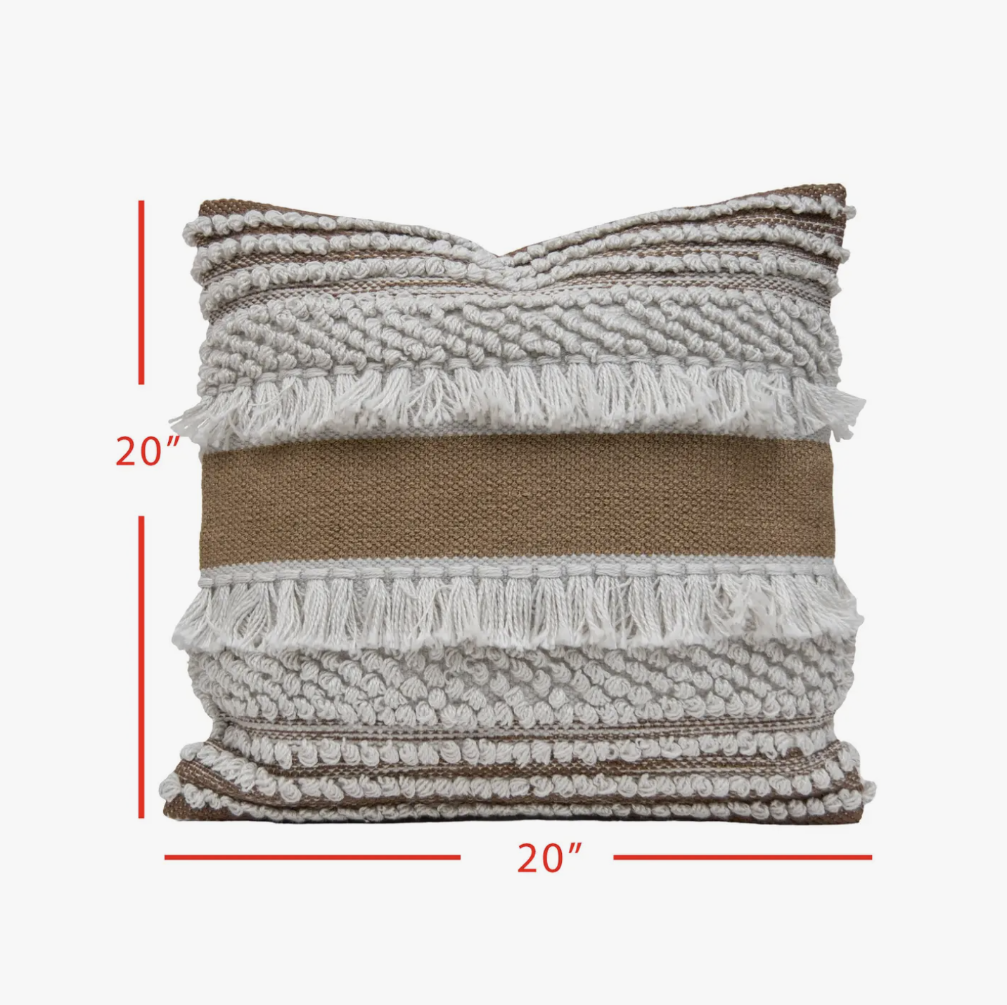 Hand Woven Daisy Pillow Brown