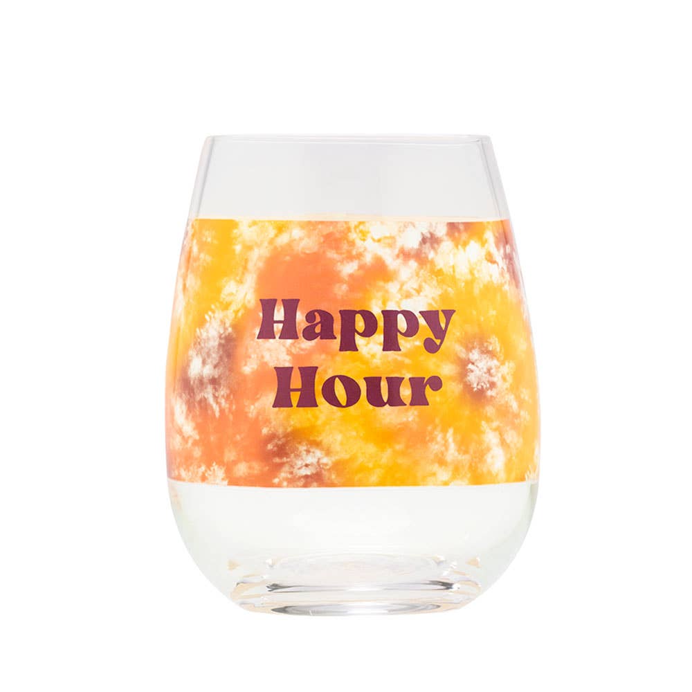 Happy Hour Wine Glass