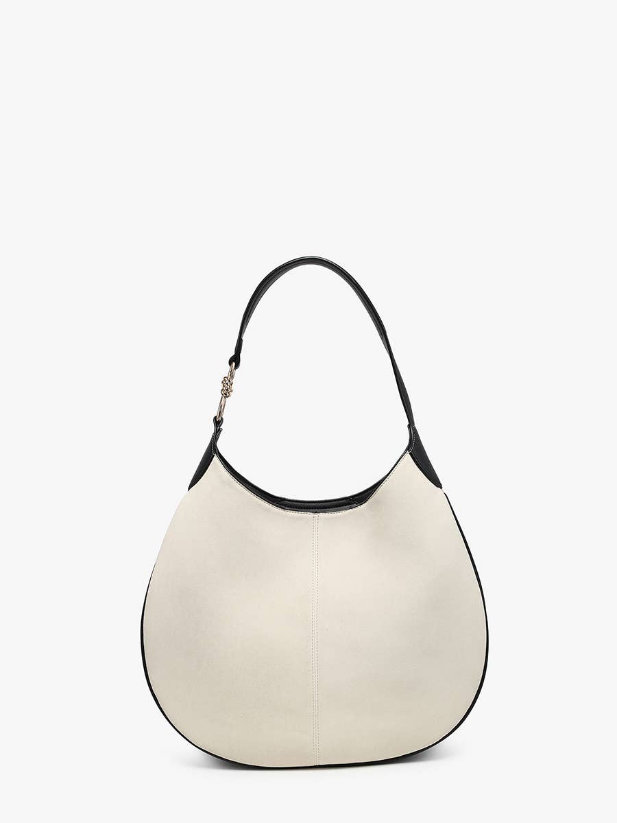Jen & Co. - Vanessa Faux Suede Hobo w/ Gold Accented Strap | M2881