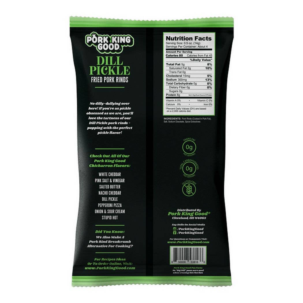 Pork King Good - Pork King Good Dill Pickle Pork Rinds  1.75oz Bag