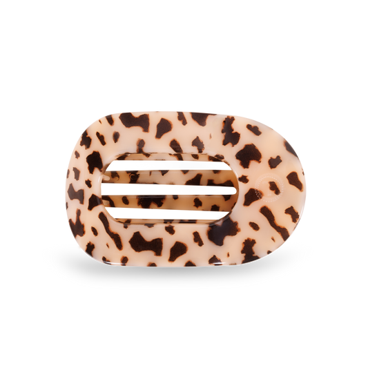 Round Flat Hair Clip | Blonde Tortoise