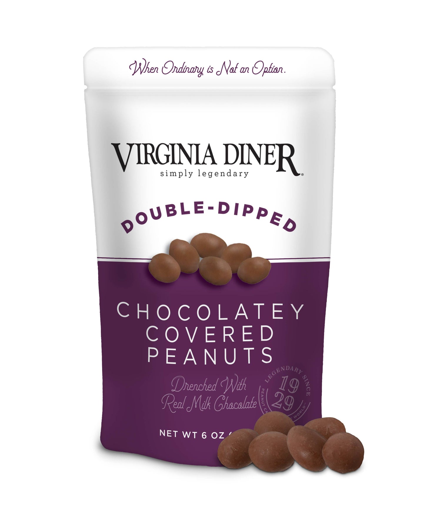 Chocolatey D. Dipped Peanuts-  6 Oz. Stand-Up Pouch